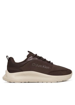 Sneakersy Calvin Klein Light Eva Runner Nyl-Sue HW0HW03149 Brązowy ze sklepu eobuwie.pl w kategorii Buty sportowe damskie - zdjęcie 188752075
