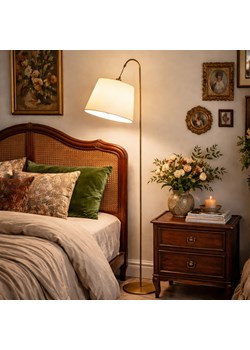 Klasyczna lampa podłogowa na złotym stelażu TALLIN ze sklepu Lysne w kategorii Lampy podłogowe - zdjęcie 188754677