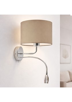 Kinkiet do czytania w sypialni CAPRI z beżowym abażurem ze sklepu Lysne w kategorii Lampy ścienne - zdjęcie 188754745