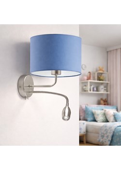 Designerski kinkiet do pokoju dziecka CAPRI 2 punktowy regulowany niebieski/chrom ze sklepu Lysne w kategorii Lampy dziecięce - zdjęcie 188754749