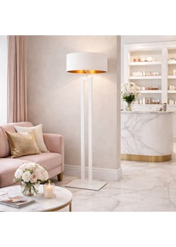 Elegancka biała lampa podłogowa do sypialni KALIFORNIA GOLD ze sklepu Lysne w kategorii Lampy podłogowe - zdjęcie 188754759