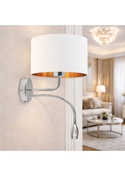 Kinkiet ledowy do salonu CAPRI GOLD z dodatkowym panelem LED ze sklepu Lysne w kategorii Lampy ścienne - zdjęcie 188754799