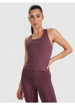 Damski top treningowy szybkoschnący 4F 4FWAW25TFSLF571 - brązowy ze sklepu Sportstylestory.com w kategorii Kurtki damskie - zdjęcie 188755017