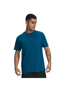 Męski t-shirt z nadrukiem Under Armour UA M Radial WM SS - niebieski ze sklepu Sportstylestory.com w kategorii T-shirty męskie - zdjęcie 188755148