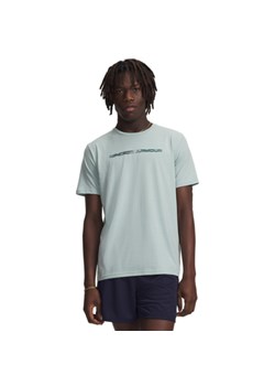 Męski t-shirt z nadrukiem Under Armour UA M BLUR WM SS - zielony ze sklepu Sportstylestory.com w kategorii T-shirty męskie - zdjęcie 188755177