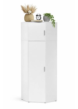 Szafa biała narożna z nadstawką L3-H31 ze sklepu Edinos.pl w kategorii Szafy - zdjęcie 188755245