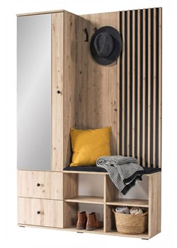 Garderoba z lamelami do przedpokoju G4-S27 ze sklepu Edinos.pl w kategorii Zestawy mebli do przedpokoju - zdjęcie 188755249