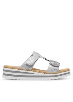 Klapki Rieker V02K3-40 Srebrny ze sklepu eobuwie.pl w kategorii Klapki damskie - zdjęcie 188755725