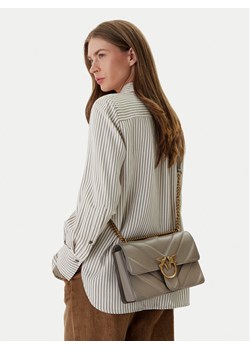 Torebka PINKO Love One Classic Light Dc Al 25-26 PLTT 104549 A2OS Szary ze sklepu eobuwie.pl w kategorii Listonoszki - zdjęcie 188755729