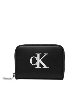 Portfel Calvin Klein Bold Ck Medium Zip Around LV04F1154G Czarny ze sklepu eobuwie.pl w kategorii Portfele damskie - zdjęcie 188755739