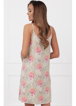 Damska koszulka nocna na wąskich ramiączkach Harmonia, Kolor beżowy-wzór, Rozmiar S, Italian Fashion ze sklepu Primodo w kategorii Koszule nocne - zdjęcie 188756287