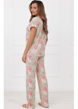 Piżama damska z długimi spodniami Harmonia, Kolor beżowy-wzór, Rozmiar S, Italian Fashion ze sklepu Primodo w kategorii Piżamy damskie - zdjęcie 188756297