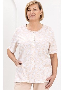 Bawełniana piżama damska rozpinana beżowa 738, Kolor beżowy, Rozmiar M, Regina ze sklepu Primodo w kategorii Piżamy damskie - zdjęcie 188756359