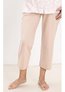 Bawełniana piżama damska rozpinana plus size beżowa 738, Kolor beżowy, Rozmiar XXL, Regina ze sklepu Primodo w kategorii Piżamy damskie - zdjęcie 188756367