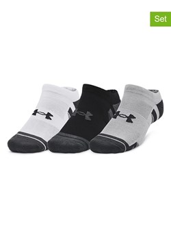 Under Armour Skarpety sportowe (3 pary) "Performance Tech" w kolorze szaro-czarno-białym ze sklepu Limango Polska w kategorii Skarpetki męskie - zdjęcie 188756435