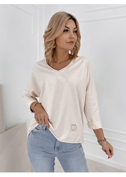 bluzka rosemary beżowa one size ze sklepu UBRA w kategorii Bluzki damskie - zdjęcie 188756876