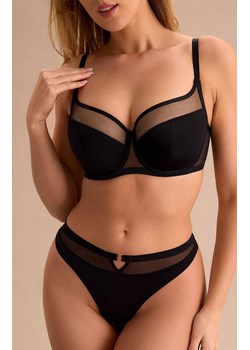 Biustonosz miękki soft z mikrofibry i tiulu Romantica New, Kolor czarny, Rozmiar 65D, Marilyn ze sklepu Intymna w kategorii Biustonosze - zdjęcie 188757007