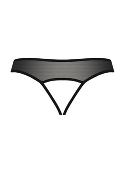 Passion czarne otwarte figi damskie Verita, Kolor czarny, Rozmiar S/M, Passion ze sklepu Intymna w kategorii Majtki damskie - zdjęcie 188757048