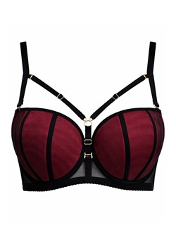 Biustonosz balconette rubinowo-czarny Allure, Kolor rubinowo-czarny, Rozmiar 70D, Vena ze sklepu Intymna w kategorii Biustonosze - zdjęcie 188757158
