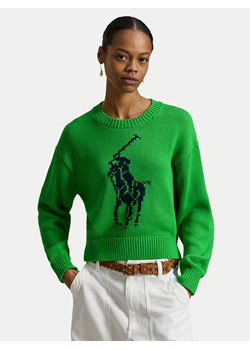 Polo Ralph Lauren Sweter 211A96234003 Zielony Relaxed Fit ze sklepu MODIVO w kategorii Swetry damskie - zdjęcie 188758468
