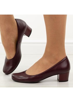 Bordowe Polskie czółenka damskie Gregors 702 ze sklepu suzana.pl w kategorii Czółenka - zdjęcie 188759227