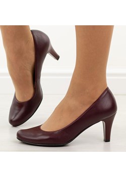 Bordowe Polskie czółenka damskie Gregors 465 ze sklepu suzana.pl w kategorii Czółenka - zdjęcie 188759275