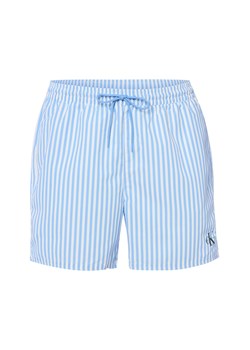 Calvin Klein Męskie spodenki kąpielowe Mężczyźni jasnoniebieski w paski ze sklepu vangraaf w kategorii Kąpielówki - zdjęcie 188759338