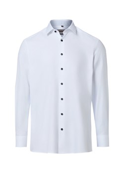 Finshley & Harding Koszula męska Mężczyźni Modern Fit Bawełna (100%) biały jednolity ze sklepu vangraaf w kategorii Koszule męskie - zdjęcie 188759346