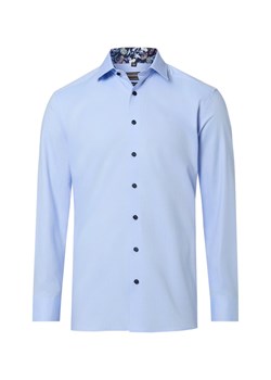 Finshley & Harding Koszula męska Mężczyźni Modern Fit Bawełna (100%) jasnoniebieski wypukły wzór tkaniny ze sklepu vangraaf w kategorii Koszule męskie - zdjęcie 188759347