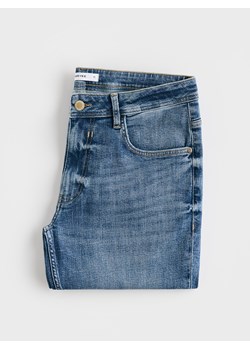 Reserved - Jeansy slim z efektem sprania - niebieski ze sklepu Reserved w kategorii Jeansy męskie - zdjęcie 188759445