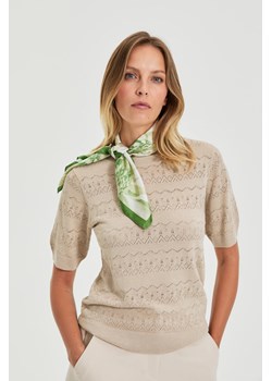 Wzorzysta apaszka zielona ze sklepu Moodo.pl w kategorii Szaliki i chusty damskie - zdjęcie 188759578