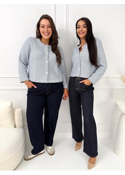 Niebieski Żakiet w Jodełkę ze sklepu ModnaKiecka.pl w kategorii Marynarki damskie - zdjęcie 188760115