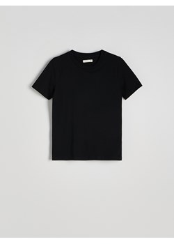 Reserved - T-shirt regular - czarny ze sklepu Reserved w kategorii Bluzki damskie - zdjęcie 188760199