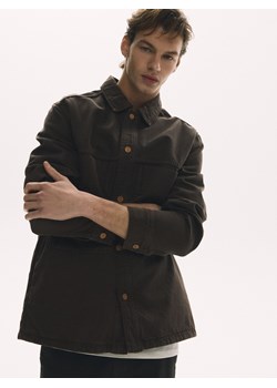 Reserved - Jeansowa koszula comfort fit - dark grey jeans ze sklepu Reserved w kategorii Koszule męskie - zdjęcie 188760206