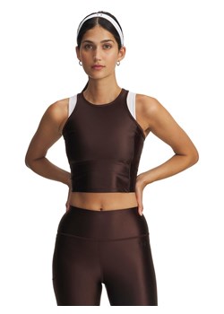 Under Armour Top funkcyjny w kolorze brązowym ze sklepu Limango Polska w kategorii Bluzki damskie - zdjęcie 188761939