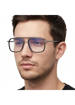 Gotowe pilotki okulary zerówki do komputera z filtrem BLUE Light 25120C szary/czarny ze sklepu Stylion w kategorii Okulary zerówki męskie - zdjęcie 188762416