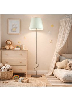 Lampa podłogowa do pokoju chłopca SURAT z miętowym abażurem ze sklepu Lysne w kategorii Lampy dziecięce - zdjęcie 188762496