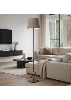 Lampa stojąca do salonu obok sofy SURAT beżowy abażur stożek ze sklepu Lysne w kategorii Lampy podłogowe - zdjęcie 188762498