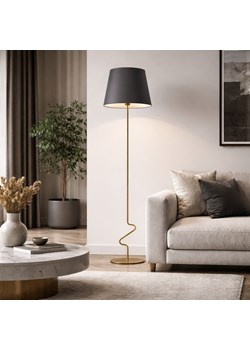 Brązowa lampa stojąca do salonu SURAT w stylu klasycznym ze sklepu Lysne w kategorii Lampy podłogowe - zdjęcie 188762506