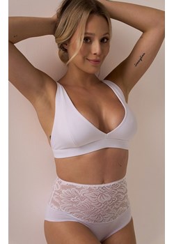 Białe majtki damskie wysokie modelujące z koronkowym pasem 216, Kolor biały, Rozmiar 3XL, Babell ze sklepu Primodo w kategorii Majtki damskie - zdjęcie 188763977
