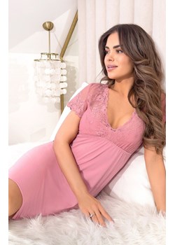 Donna koszula nocna damska z koronką różowa Daria, Kolor ciemny różowy, Rozmiar S, Donna ze sklepu Primodo w kategorii Koszule nocne - zdjęcie 188765829