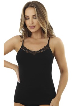 Czarny podkoszulek damski z koronką Prue, Kolor czarny, Rozmiar L, EMILI ze sklepu Primodo w kategorii Podkoszulki i halki - zdjęcie 188766778
