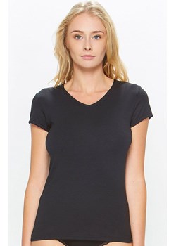 Koszulka z krótkim rękawem czarna 50/9-081/1, Kolor czarny, Rozmiar S, Miss Fabio ze sklepu Primodo w kategorii Bluzki damskie - zdjęcie 188767975