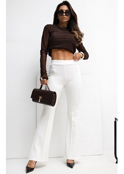 Spodnie dresowe-RV-DR-A1060.03P-ecru, Kolor ecru, Rozmiar S, Rue Paris ze sklepu Primodo w kategorii Spodnie damskie - zdjęcie 188768758