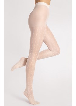 Rajstopy ecru w motyw regularnych kropek Charlize 15 DEN, Kolor ecru, Rozmiar 2, Fiore ze sklepu Primodo w kategorii Rajstopy - zdjęcie 188768886