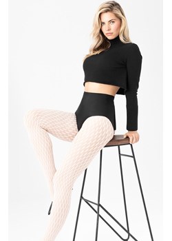 Wzorzyste rajstopy damskie STEREO 40 DEN, Kolor jasnoróżowy, Rozmiar 2, Fiore ze sklepu Primodo w kategorii Rajstopy - zdjęcie 188769027