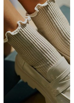 Błyszczące skarpetki damskie kremowo-złote Nana, Kolor kremowo-złoty, Rozmiar uniwersalny, Gabriella ze sklepu Primodo w kategorii Skarpetki damskie - zdjęcie 188769178