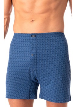 Luźne bokserki w rytmiczny wzór MXC 813, Kolor granatowy-wzór, Rozmiar M, Key ze sklepu Primodo w kategorii Majtki męskie - zdjęcie 188772906