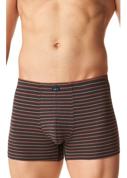 Bokserki męskie w paski brązowe MXH 303, Kolor brązowy-wzór, Rozmiar 2XL, Key ze sklepu Primodo w kategorii Majtki męskie - zdjęcie 188773316