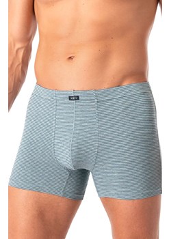 Turkusowe bokserki męskie w drobne paski MXH 073, Kolor turkusowy-wzór, Rozmiar M, Key ze sklepu Primodo w kategorii Majtki męskie - zdjęcie 188773317